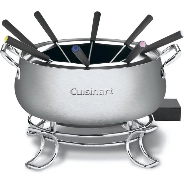 3 Quart Stainless Steel Fondue Pot CFO-3SSP1 Chocolate Cheese Melting Pot