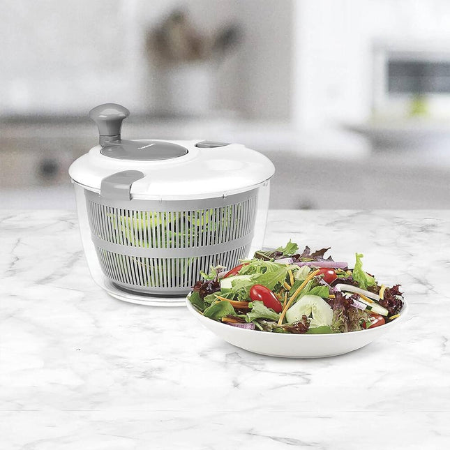 5 Quart Salad Spinner CTG-00-SASG White Gray Vegetable Washer Dryer