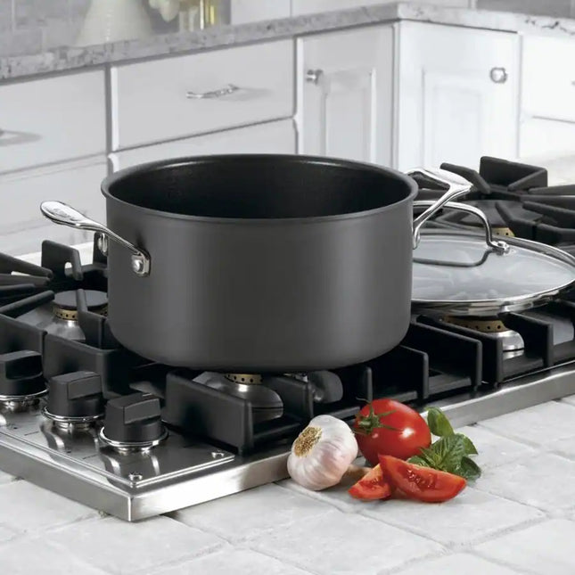 Chef's Classic 6 Qt Nonstick Hard Anodized Stockpot with Cover Lid