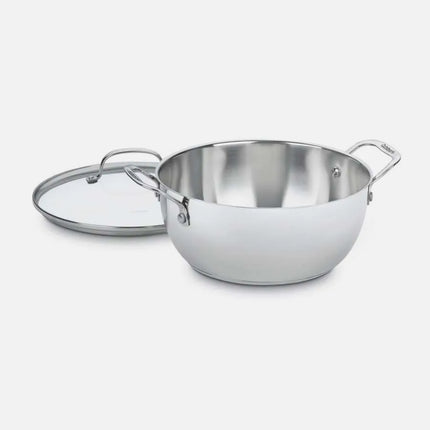 Chef's Classic 5.5 Qt. Stainless Steel Multi-Purpose Pot with Glass Lid