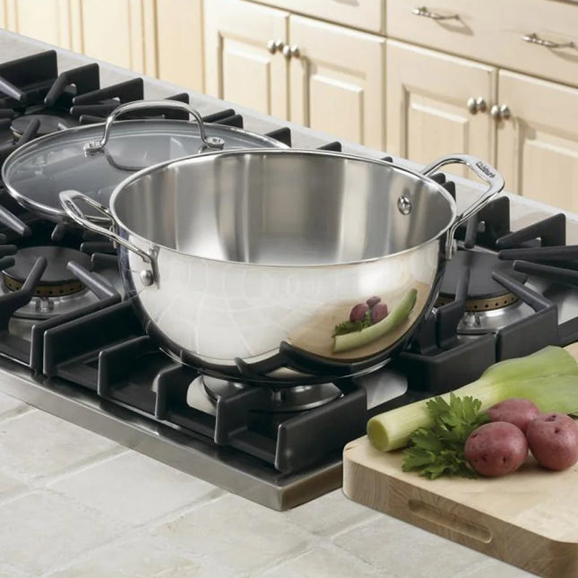 Chef's Classic 5.5 Qt. Stainless Steel Multi-Purpose Pot with Glass Lid