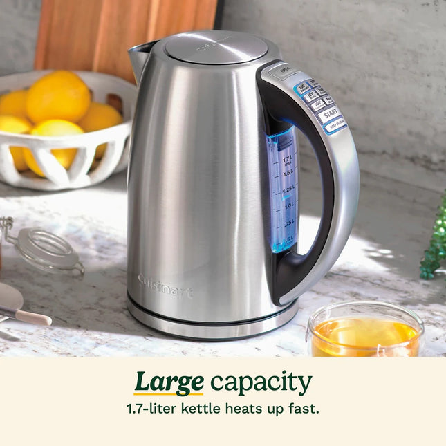 1.7L PerfecTemp Electric Kettle Cordless Stainless Steel Water Boiler