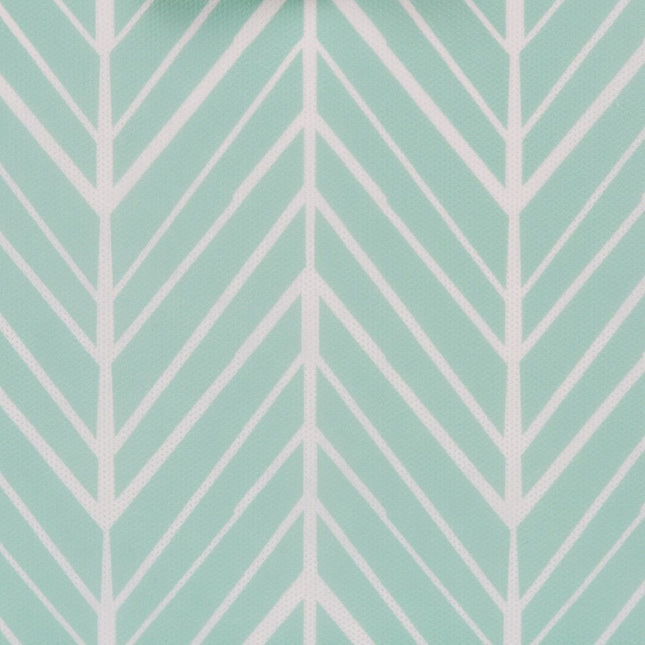 Nonwoven Polyester Cube Storage Bin Herringbone Small Set of 2 Mint
