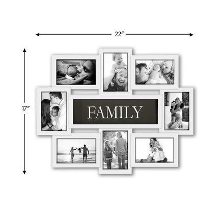 12-Opening Decorative Wall Hanging Collage Picture Photo Frame White Home Decor