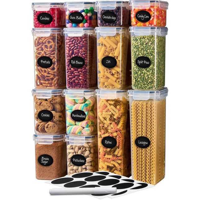 14-Pack Airtight Food Storage Containers with Lids for Kitchen Organization