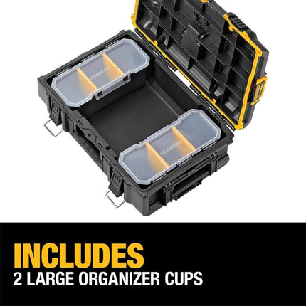 ToughSystem 2.0 21.75 in Medium Tool Box Black Yellow Heavy Duty Storage