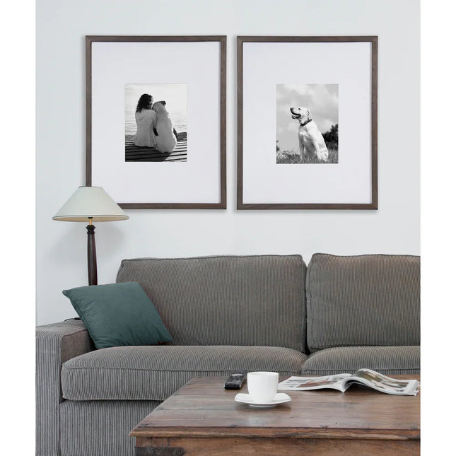 Gallery Wood Wall Picture Frame Set of 2 for Home Photo Display Decor