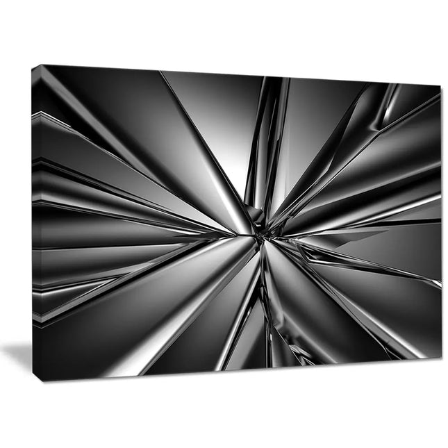 Futuristic Crystal Background Canvas Print Extra Large Abstract Wall Decor