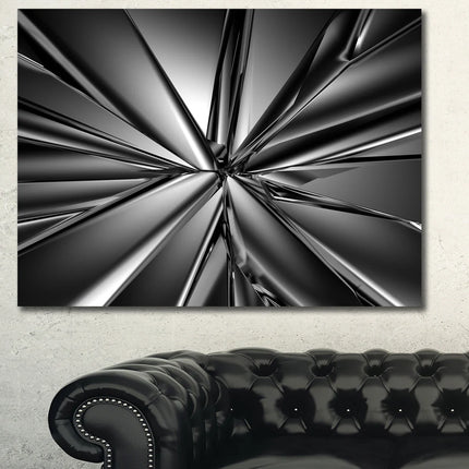 Futuristic Crystal Background Canvas Print Extra Large Abstract Wall Decor