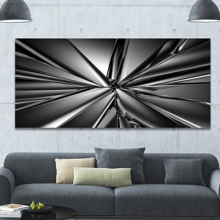 Futuristic Crystal Background Canvas Print Extra Large Abstract Wall Decor