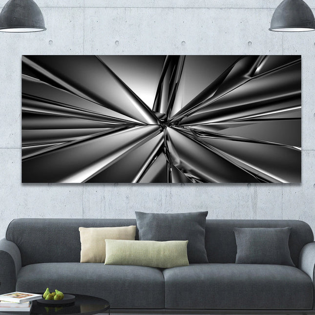 Futuristic Crystal Background Canvas Print Extra Large Abstract Wall Decor