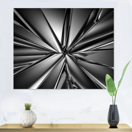 Futuristic Crystal Background Canvas Print Extra Large Abstract Wall Decor