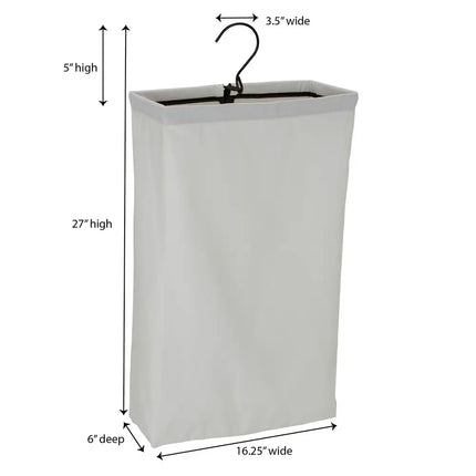 Door Hanging Laundry Bag with Loop Handle Space Saving Clothes Hamper