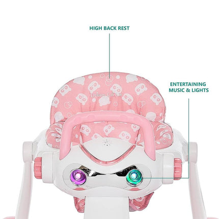 2-in-1 Charlie Car Walker Pink Baby Push Walker Ride On Toy