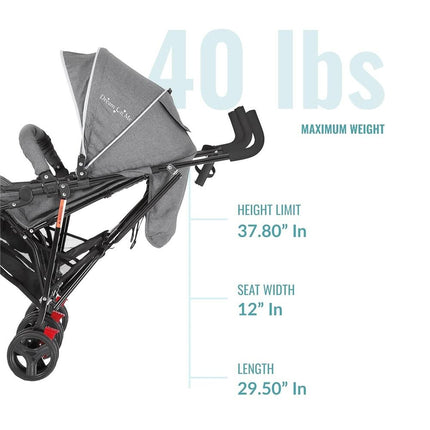 Volgo Twin Umbrella Stroller Lightweight Double Baby Stroller for Travel