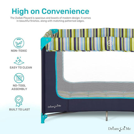 Zodiak Portable Playard Lightweight Baby Playpen for Indoor Outdoor Use