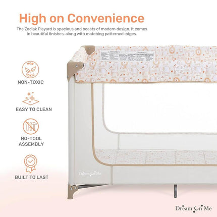 Zodiak Portable Playard Compact Durable Foldable Play Pen with Carry Bag