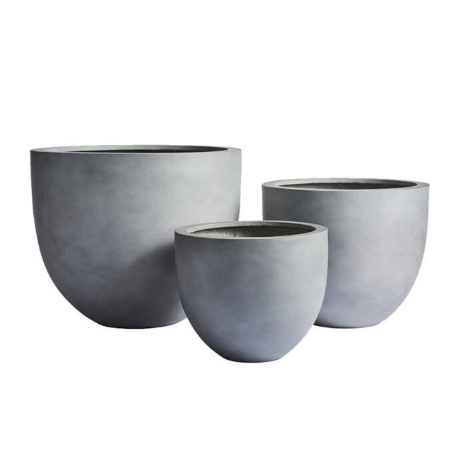 Long Beach Fiberstone Egg Planter Pot for Stylish Indoor and Outdoor Plant Display