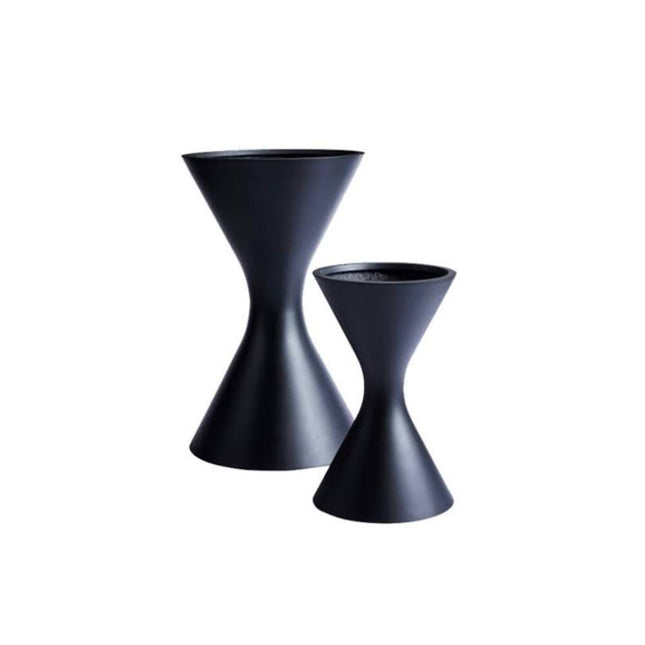 Modern Fiberstone Hourglass Planter for Stylish Home and Garden Decor