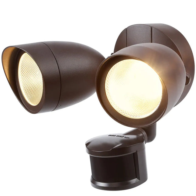 Dual-Head LED Wall Mount Flood Light Motion Sensor Outdoor Waterproof Security Light