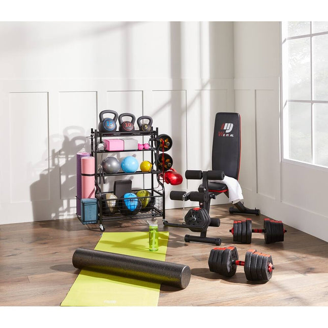 Dumbbell & Weight Rack – Home Gym Storage for Yoga Mats & Exercise Balls