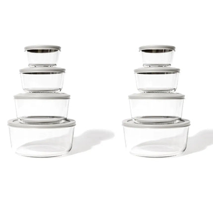 8-Piece Glass Food Storage – Microwave, Oven Safe, Airtight BPA-Free