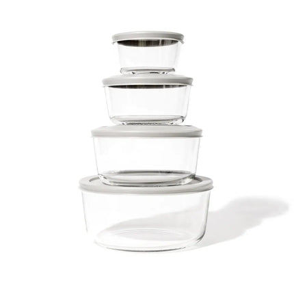 8-Piece Glass Food Storage – Microwave, Oven Safe, Airtight BPA-Free