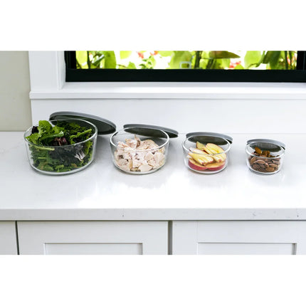 8-Piece Glass Food Storage – Microwave, Oven Safe, Airtight BPA-Free