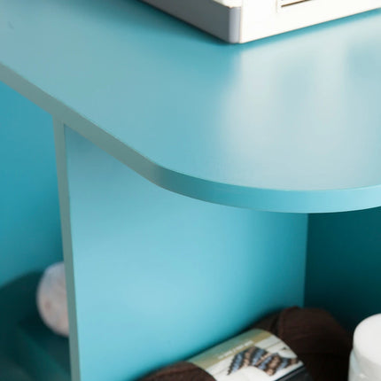 Eastwick Expandable Rolling Sewing Table Craft Station in Turquoise