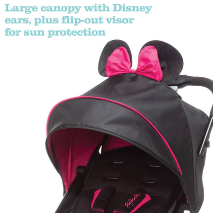 Easy-Fold Compact Stroller Let’s Go Mickey Lightweight Travel Baby Stroller