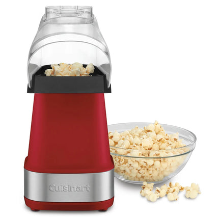 EasyPop Hot Air Popcorn Maker Red Oil Free Healthy Popcorn Machine