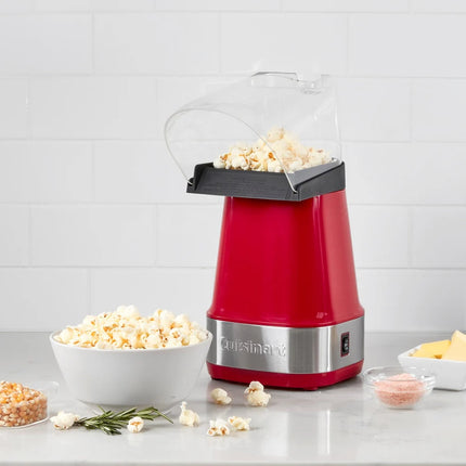 EasyPop Hot Air Popcorn Maker Red Oil Free Healthy Popcorn Machine