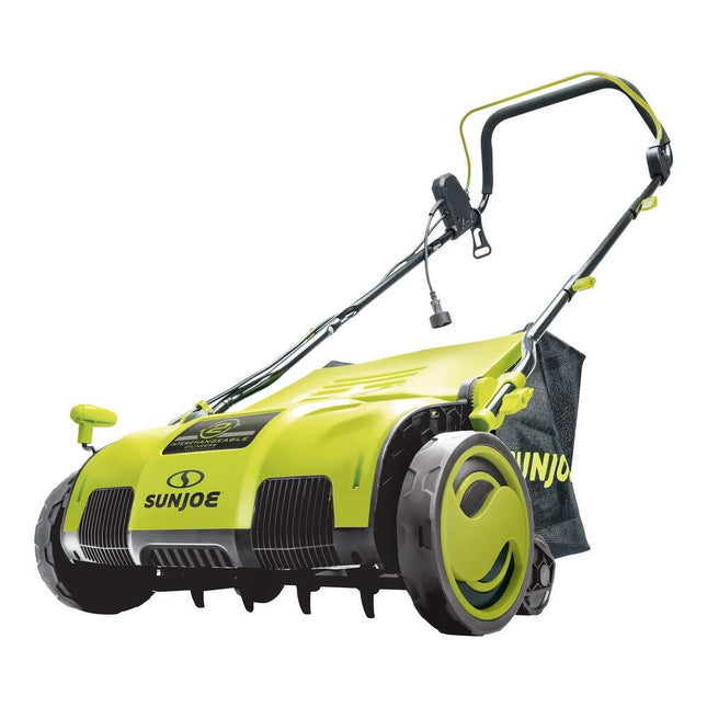 Electric Lawn Scarifier & Dethatcher with Removable Collection Bag