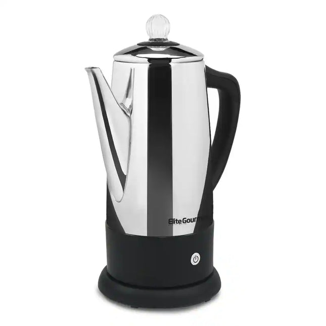 12 Cup Percolator Stainless Steel Coffee Maker EC120 Durable Brew Pot