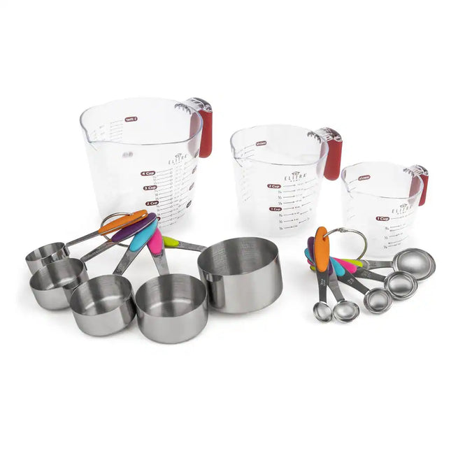 13 Piece Kitchen Measuring Set Cups and Spoons for Cooking Baking