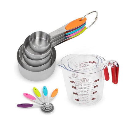 13 Piece Kitchen Measuring Set Cups and Spoons for Cooking Baking