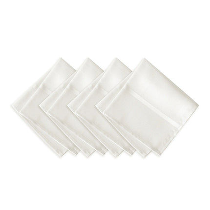 4 Pack Elrene Plaid Damask Fabric Napkins 17x17 Elegant Dining Set