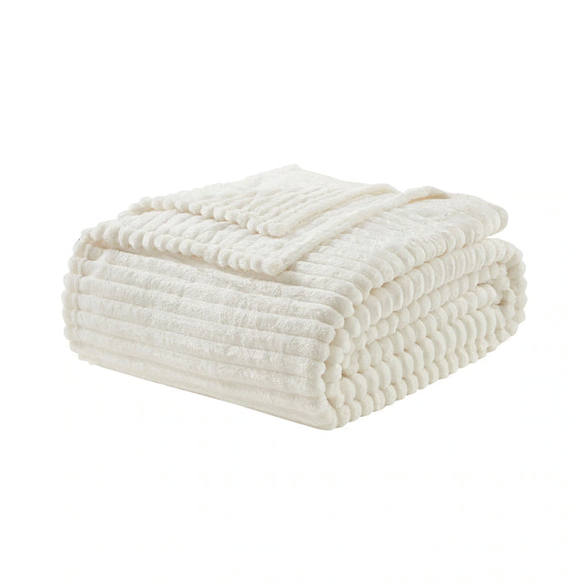 Cut Plush Fleece Throw Blanket – Lightweight, Super Soft, Luxury Bed Blanket