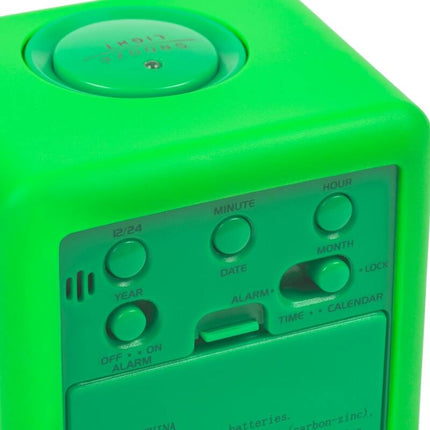 Equity Green Soft Cube LCD Alarm Clock with Smart Light Feature