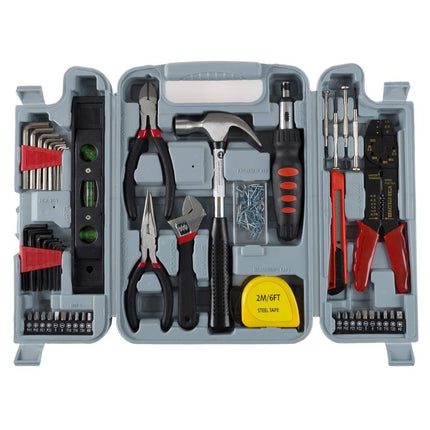 130-Piece Tool Set with Hammer Wrenches Screwdrivers Pliers for Home Repair