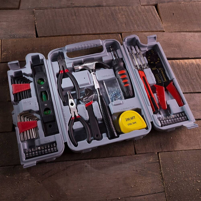 130-Piece Tool Set with Hammer Wrenches Screwdrivers Pliers for Home Repair