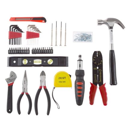 130-Piece Tool Set with Hammer Wrenches Screwdrivers Pliers for Home Repair