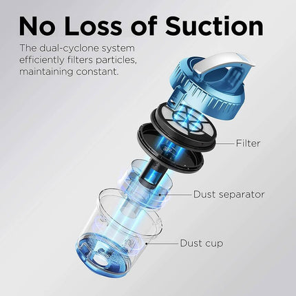 N110A Whirlwind Canister Vacuum 3L Compact Powerful Home Cleaning System