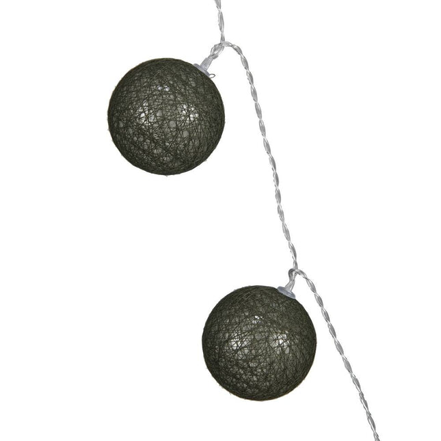 20-Pack Fabric String Ball Lights – Plastic Cord for Decor