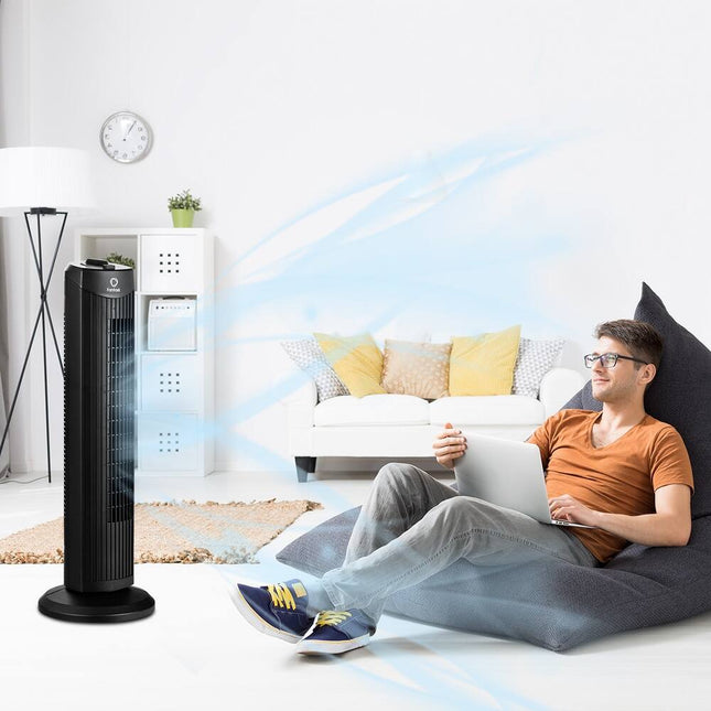 Fantask 28" Oscillating Tower Fan 35W 3 Speed Quiet Cooling Fan Home