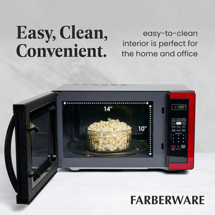 Classic 1.1 Cu Ft 1000 Watt Microwave Oven Countertop Kitchen Appliance