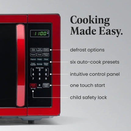 Classic 1.1 Cu Ft 1000 Watt Microwave Oven Countertop Kitchen Appliance
