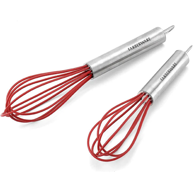 2-Pack Silicone Mini Whisks – Professional Cooking & Baking Set