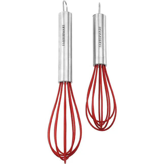 2-Pack Silicone Mini Whisks – Professional Cooking & Baking Set