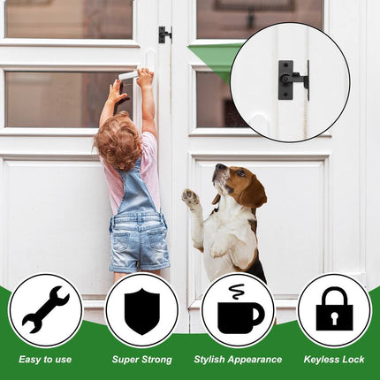 Flip Latch Gate Latch – Stainless Steel Right Angle Lock with Screws